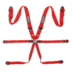 2026 Sparco Competition H-3 Steel, FIA 6-точков колан 3 инча