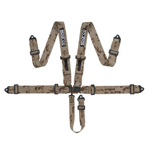 2026 Sparco Sport H-5 SFI Camo, FIA 5-point Harness 3 Inch