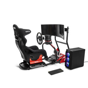 2026 Sparco GT-R Rig II + Circuit II + P330, Sim-Racing Chasis With Seat, Steering Wheel, Keybord, Stand, Monitor