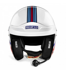 FIA Sparco Air Pro RJ-5i Martini Racing, Open Racing Helmet, Stripes Design
